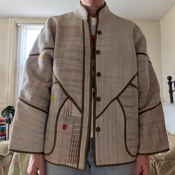 Namai Ladhiya Quilted Patchwork Kantha Jacket - Picture 12 of 12